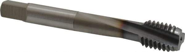 OSG - 1/2-13 UNC 3 Flute 2B Modified Bottoming Spiral Flute Tap - Powdered Metal, TiCN Finish, 3-3/8" OAL, Right Hand Flute, Right Hand Thread, H5, Series EXOTAP VC-10TI - Eagle Tool & Supply