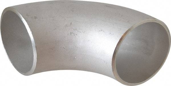 Merit Brass - 2" Grade 304L Stainless Steel Pipe 90° Long Radius Elbow - Butt Weld x Butt Weld End Connections - Eagle Tool & Supply