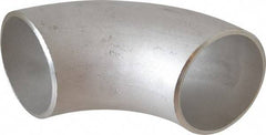 Merit Brass - 2" Grade 304L Stainless Steel Pipe 90° Long Radius Elbow - Butt Weld x Butt Weld End Connections - Eagle Tool & Supply