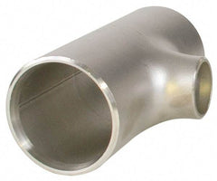 Merit Brass - 3 x 2" Grade 304L Stainless Steel Pipe Tee - Butt Weld x Butt Weld x Butt Weld End Connections - Eagle Tool & Supply