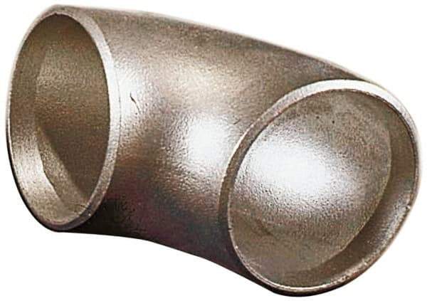 Merit Brass - 3" Grade 316L Stainless Steel Pipe 90° Short Radius Elbow - Butt Weld x Butt Weld End Connections - Eagle Tool & Supply