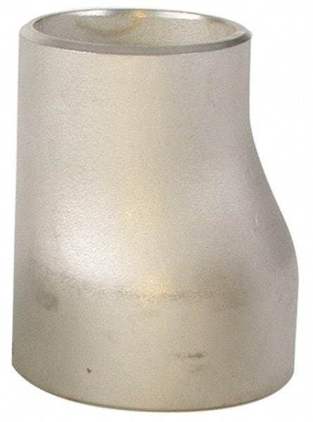 Merit Brass - 1 x 1/2" Grade 316L Stainless Steel Pipe Eccentric Reducer - Butt Weld x Butt Weld End Connections - Eagle Tool & Supply