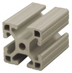 80/20 Inc. - 97 Inches Long x 1-1/2 Inches Wide x 1-1/2 Inches High, T Slotted Aluminum Extrusion - 0.8986 Square Inches, Clear Anodized Finish - Eagle Tool & Supply
