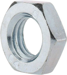 Value Collection - M14x2.00 Steel Right Hand Hex Jam Nut - 22mm Across Flats, 7mm High, Zinc-Plated Finish - Eagle Tool & Supply