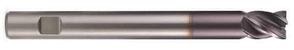 Kennametal - 1/2", 4 Flute, Single End, Solid Carbide, Corner Chamfer End Mill - 3" OAL, Right Hand Flute, 1-1/4" LOC, Right Hand Cut - Eagle Tool & Supply