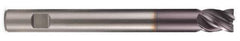 Kennametal - 1/2", 4 Flute, Single End, Solid Carbide, Corner Chamfer End Mill - 3" OAL, Right Hand Flute, 1-1/4" LOC, Right Hand Cut - Eagle Tool & Supply