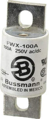 Cooper Bussmann - 250 VAC/VDC, 100 Amp, Fast-Acting Semiconductor/High Speed Fuse - Stud Mount Mount, 3-1/8" OAL, 200 (RMS), 50 at DC kA Rating, 1-7/32" Diam - Eagle Tool & Supply