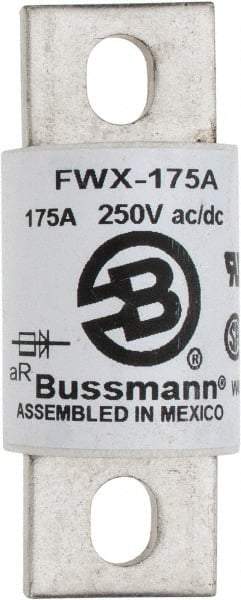 Cooper Bussmann - 250 VAC/VDC, 175 Amp, Fast-Acting Semiconductor/High Speed Fuse - Stud Mount Mount, 3-1/8" OAL, 200 (RMS), 50 at DC kA Rating, 1-7/32" Diam - Eagle Tool & Supply