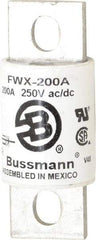 Cooper Bussmann - 250 VAC/VDC, 200 Amp, Fast-Acting Semiconductor/High Speed Fuse - Stud Mount Mount, 3-1/8" OAL, 200 (RMS), 50 at DC kA Rating, 1-7/32" Diam - Eagle Tool & Supply