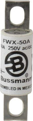 Cooper Bussmann - 250 VAC/VDC, 50 Amp, Fast-Acting Semiconductor/High Speed Fuse - Stud Mount Mount, 3-3/16" OAL, 200 (RMS), 50 at DC kA Rating, 0.81" Diam - Eagle Tool & Supply