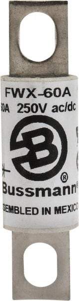 Cooper Bussmann - 250 VAC/VDC, 60 Amp, Fast-Acting Semiconductor/High Speed Fuse - Stud Mount Mount, 3-3/16" OAL, 200 (RMS), 50 at DC kA Rating, 0.81" Diam - Eagle Tool & Supply