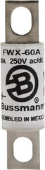 Cooper Bussmann - 250 VAC/VDC, 60 Amp, Fast-Acting Semiconductor/High Speed Fuse - Stud Mount Mount, 3-3/16" OAL, 200 (RMS), 50 at DC kA Rating, 0.81" Diam - Eagle Tool & Supply