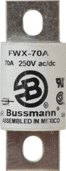 Cooper Bussmann - 250 VAC/VDC, 70 Amp, Fast-Acting Semiconductor/High Speed Fuse - Stud Mount Mount, 3.13" OAL, 200 (RMS), 50 at DC kA Rating, 1.22" Diam - Eagle Tool & Supply