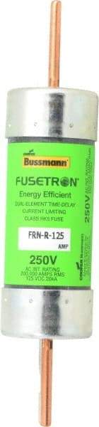 Cooper Bussmann - 125 VDC, 250 VAC, 125 Amp, Time Delay General Purpose Fuse - Bolt-on Mount, 7-1/8" OAL, 20 at DC, 200 (RMS) kA Rating, 1-9/16" Diam - Eagle Tool & Supply