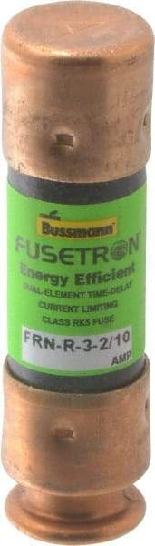 Cooper Bussmann - 125 VDC, 250 VAC, 3.2 Amp, Time Delay General Purpose Fuse - Fuse Holder Mount, 50.8mm OAL, 20 at DC, 200 (RMS) kA Rating, 9/16" Diam - Eagle Tool & Supply