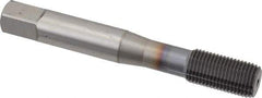 OSG - M10x1.00 Metric Fine D5 Thread Limit Modified Bottoming Thread Forming Tap - Powdered Metal High Speed Steel, TiCN Finish, 2-15/16" OAL, 1-1/4" Thread Length, Right Hand Thread, Series EXOTAP NRT - Eagle Tool & Supply