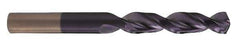 Cleveland - #4 135° Parabolic Flute Cobalt Screw Machine Drill Bit - TiN Finish, Right Hand Cut, 1-1/4" Flute Length, 2-3/8" OAL, Split Point, Straight Shank - Eagle Tool & Supply