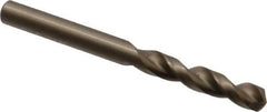 Cleveland - #3 135° Parabolic Flute Cobalt Screw Machine Drill Bit - Oxide/Gold Finish, Right Hand Cut, 1-1/4" Flute Length, 2-3/8" OAL, Split Point, Straight Shank - Eagle Tool & Supply