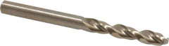 Cleveland - #14 135° Parabolic Flute Cobalt Screw Machine Drill Bit - Oxide/Gold Finish, Right Hand Cut, 1-1/8" Flute Length, 2-3/16" OAL, Split Point, Straight Shank - Eagle Tool & Supply
