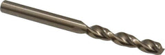 Cleveland - #17 135° Parabolic Flute Cobalt Screw Machine Drill Bit - Oxide/Gold Finish, Right Hand Cut, 1-1/8" Flute Length, 2-3/16" OAL, Split Point, Straight Shank - Eagle Tool & Supply