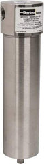 Parker - 1/2" Port, 10" High x 3" Wide, FRL Filter with Stainless Steel Bowl & Automatic Drain - 175 Max psi, 120°F Max - Eagle Tool & Supply