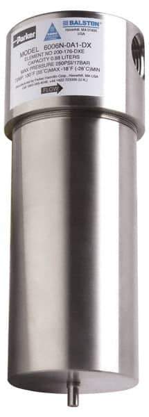 Parker - 3/4" Port, 10" High x 4" Wide, FRL Filter with Stainless Steel Bowl & Automatic Drain - 175 Max psi, 120°F Max - Eagle Tool & Supply