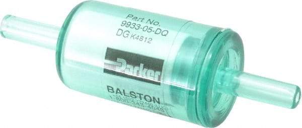 Parker - 1/4" Outlet, 125 Max psi, Inline Filters, Regulators & Lubricators - 10.1 CFM, Disposable Gas or Liquid Filter, 3-1/4" Long - Eagle Tool & Supply