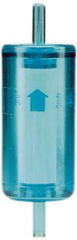 Parker - 1/4" Outlet, 125 Max psi, Inline Filters, Regulators & Lubricators - 7.3 CFM, Disposable Gas or Liquid Filter, 4-1/2" Long - Eagle Tool & Supply