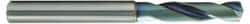 OSG - 9.6mm 140° Spiral Flute Solid Carbide Screw Machine Drill Bit - WD1 Finish, Right Hand Cut, 48mm Flute Length, Standard Point, Straight Shank, Through Coolant - Eagle Tool & Supply
