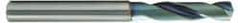 OSG - 9.6mm 140° Spiral Flute Solid Carbide Screw Machine Drill Bit - WD1 Finish, Right Hand Cut, 48mm Flute Length, Standard Point, Straight Shank, Through Coolant - Eagle Tool & Supply