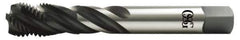 OSG - 1-1/2 - 8 UNS 5 Flute 2B Modified Bottoming Spiral Flute Tap - Vanadium High Speed Steel, Oxide Finish, 200mm OAL, Right Hand Flute, Right Hand Thread, Series 13015 - Eagle Tool & Supply
