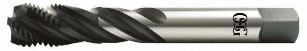 OSG - 7/8-14 UNF 4 Flute 2B Modified Bottoming Spiral Flute Tap - High Speed Steel, Oxide Finish, 125mm OAL, Right Hand Flute, Right Hand Thread, Series 13015 - Eagle Tool & Supply