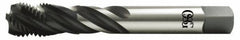 OSG - 7/8-14 UNF 4 Flute 2B Modified Bottoming Spiral Flute Tap - High Speed Steel, Oxide Finish, 125mm OAL, Right Hand Flute, Right Hand Thread, Series 13015 - Eagle Tool & Supply