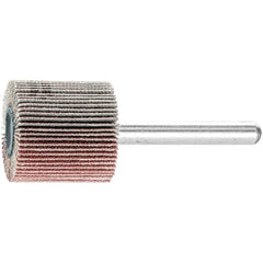 PFERD - 1" Diam x 1" Face Width, Aluminum Oxide Coated Mounted Flap Wheel - 1/4" Shank Mount, 120 Grit, 25,000 Max RPM - Eagle Tool & Supply