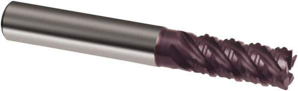 Guhring - 1", 1-3/4" LOC, 1" Shank Diam, 4" OAL, 6 Flute, Solid Carbide Square End Mill - Single End, FIREX Finish, Spiral Flute, 45° Helix, Right Hand Cut, Right Hand Flute, Series 3098 - Eagle Tool & Supply
