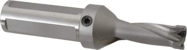 Kennametal - 2.19" Max Drill Depth, 2.5xD, 22.2mm Diam, Indexable Insert Drill - 2 Inserts, 1-1/4" Shank Diam, Straight Shank - Eagle Tool & Supply