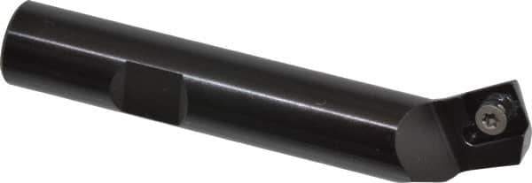 Kennametal - 60° Lead Angle, 0.981" Max Cut Diam, 0.46" Min Cut Diam, 0.136" Max Depth of Cut, Indexable Chamfer and Angle End Mill - 1 Insert, SDEB 26152 Insert Style, 3" Overall Length, Straight Shank - Eagle Tool & Supply