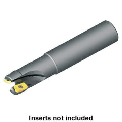 Kennametal - 2" Cut Diam, 0.49" Max Depth of Cut, 1" Shank Diam, 102.36mm OAL, Indexable Square Shoulder End Mill - LF.W 3.53.. Inserts, Weldon Shank, 0° Lead Angle, Series RPF - Eagle Tool & Supply