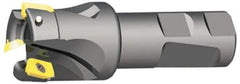 Kennametal - 1-1/2" Cut Diam, 0.404" Max Depth of Cut, 1" Shank Diam, 4.03" OAL, Indexable Square Shoulder End Mill - LFEW 252... Inserts, Cylindrical Shank, 0° Lead Angle - Eagle Tool & Supply