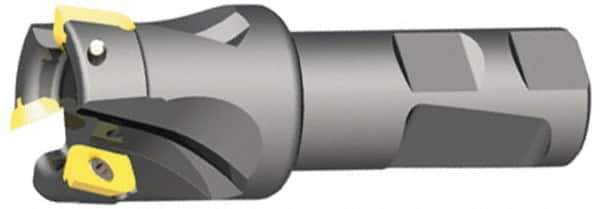 Kennametal - 1-1/4" Cut Diam, 0.404" Max Depth of Cut, 3/4" Shank Diam, 3-3/4" OAL, Indexable Square Shoulder End Mill - LFEW 252... Inserts, Cylindrical Shank, 0° Lead Angle - Eagle Tool & Supply