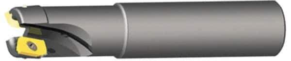 Kennametal - 1-1/4" Cut Diam, 0.404" Max Depth of Cut, 1-1/4" Shank Diam, 8" OAL, Indexable Square Shoulder End Mill - LFEW 252... Inserts, Cylindrical Shank, 0° Lead Angle - Eagle Tool & Supply