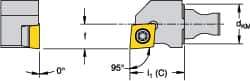 Kennametal - Left Hand Cut, Size KM16, CCMT 09T308 Insert Compatiblity, External Modular Turning & Profiling Cutting Unit Head - 10mm Ctr to Cutting Edge, 20mm Head Length, Through Coolant, Series Micro Screw-On - Eagle Tool & Supply
