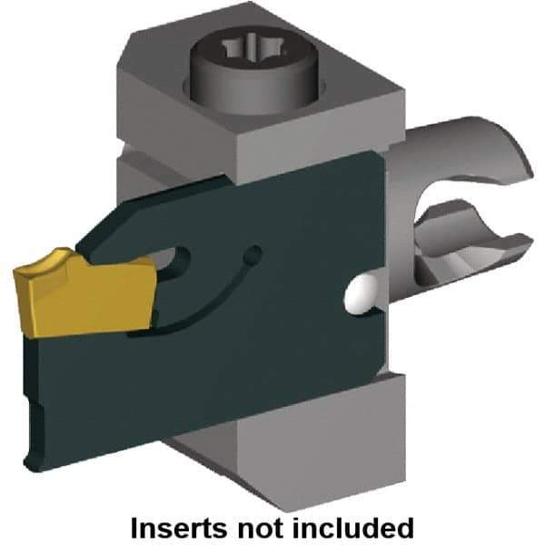 Kennametal - BS Insert, 9.6mm Head Length, Modular Grooving Blade Holder Head - Right Hand Cut, System Size KM12, Series Micro A2 - Eagle Tool & Supply