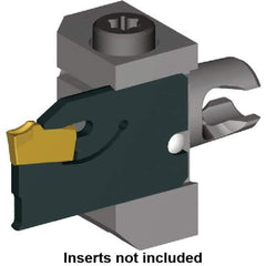 Kennametal - BS Insert, 9.6mm Head Length, Modular Grooving Blade Holder Head - Right Hand Cut, System Size KM12, Series Micro A2 - Eagle Tool & Supply