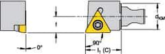 Kennametal - Right Hand Cut, Size KM16, TCMT 16T308 Insert Compatiblity, External Modular Turning & Profiling Cutting Unit Head - 10mm Ctr to Cutting Edge, 20mm Head Length, Through Coolant, Series Micro Screw-On - Eagle Tool & Supply