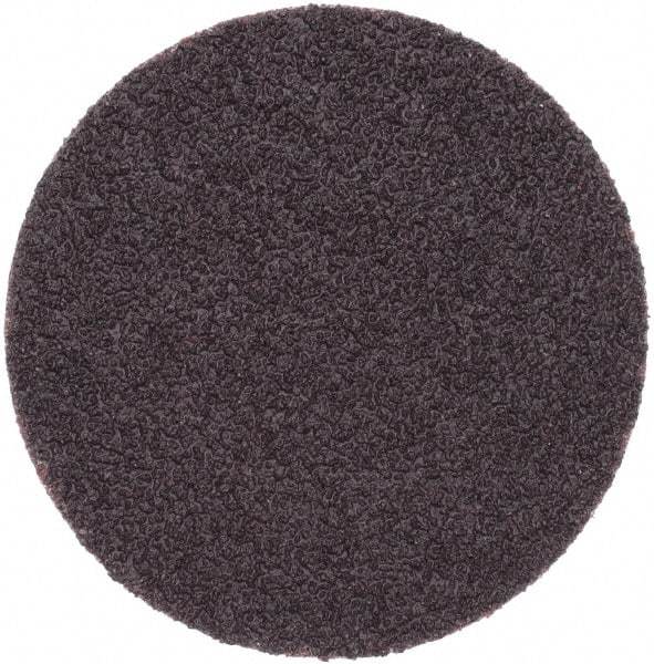 Norton - 2" Diam, 50 Grit Aluminum Oxide Adhesive PSA Disc - Coarse Grade, Brown, X Weighted Backing, Flexible - Eagle Tool & Supply