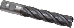 OSG - 1" Diam, Fine Pitch, 4" LOC, 5 Flute Cobalt Roughing Square End Mill - TiCN Finish, 6-1/2" OAL, 1" Shank Diam, Single End, 30° Helix - Eagle Tool & Supply