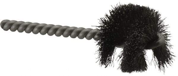 Weiler - 1-1/4" Diam Helical Steel Tube Brush - 0.008" Filament Diam, 1" Brush Length, 3-1/2" OAL, 1/4" Diam Stainless Steel Shank - Eagle Tool & Supply