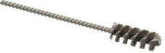Weiler - 3/8" Diam Helical Stainless Steel Tube Brush - 0.004" Filament Diam, 1" Brush Length, 3-1/2" OAL, 1/8" Diam Stainless Steel Shank - Eagle Tool & Supply