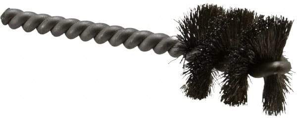 Weiler - 1" Diam Helical Stainless Steel Tube Brush - 0.008" Filament Diam, 1" Brush Length, 3-1/2" OAL, 1/4" Diam Stainless Steel Shank - Eagle Tool & Supply